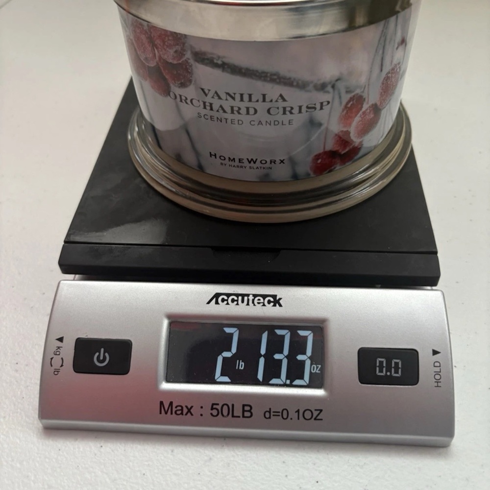 HomeWorx by Slatkin + Co. one 18 oz. Vanilla Orchard Crisp Candle 4 Wick - Picture 4 of 4